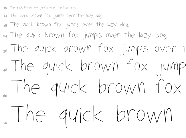 Little Shrimp font waterfall